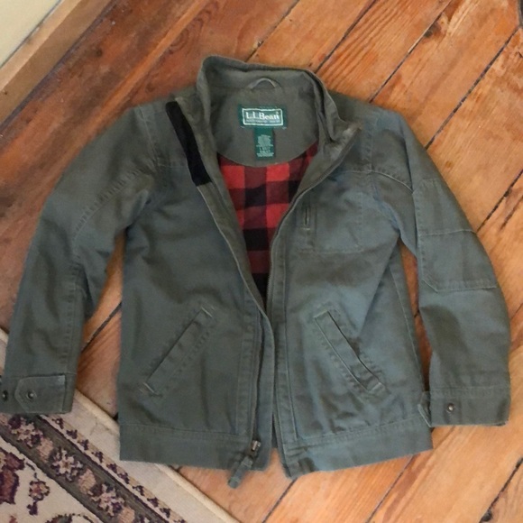 L.L. Bean Other - ❌sold❌ Vtg  LL Bean size L 6x/7 Cotton Army Jacket classic rugged preppy